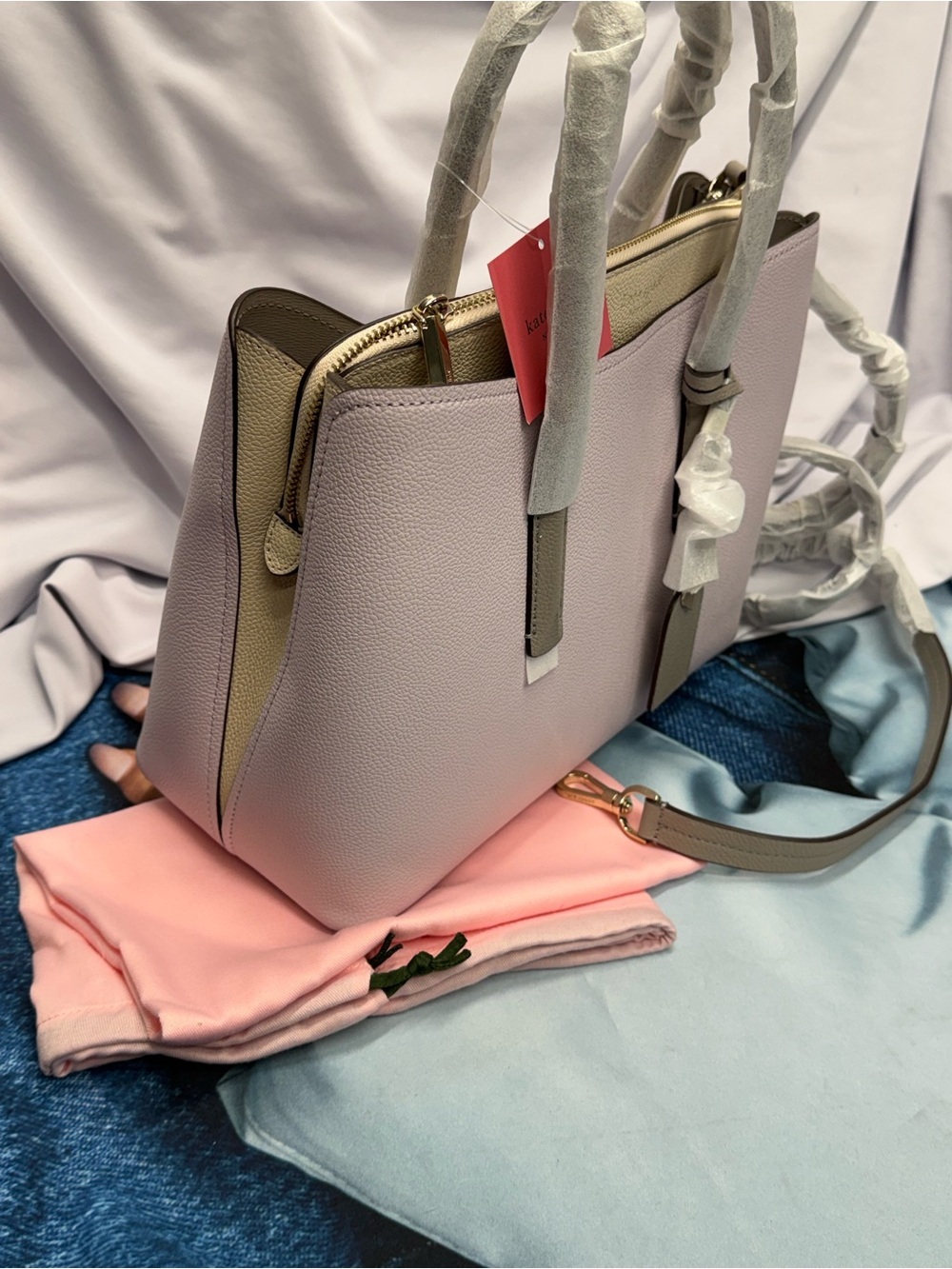 (new+tag) Kate Spade Margaux Large Satchel
Lilac & Cream Leather Two-Tone - Picture 8 of 17